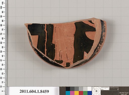 Terracotta fragment of a stemless kylix (drinking cup)
