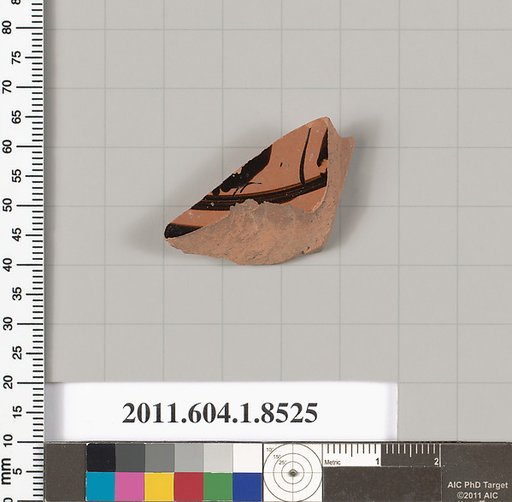 Terracotta fragment of a stemless kylix (drinking cup)