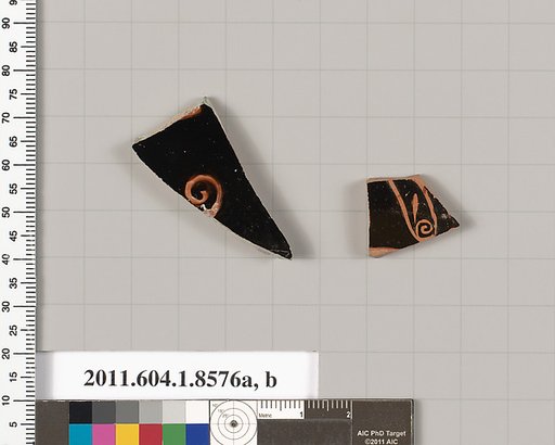 Terracotta fragments of stemless kylikes (drinking cups)