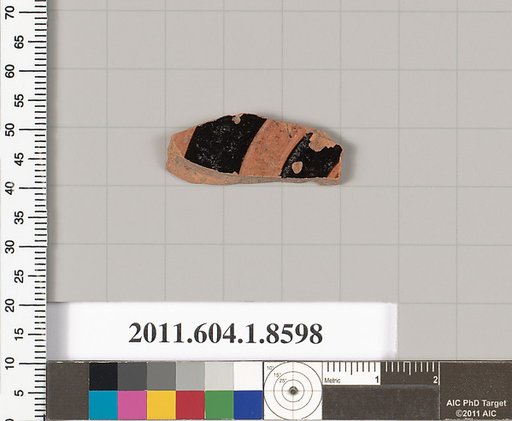 Terracotta fragment of a stemless kylix (drinking cup)