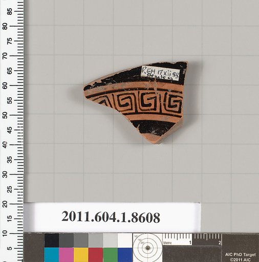 Terracotta fragment of a stemless kylix (drinking cup)