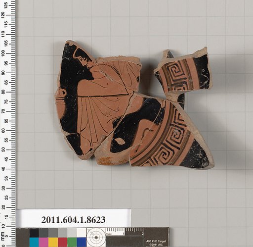 Terracotta fragment of a stemless kylix (drinking cup)