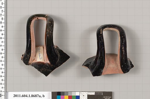 Terracotta fragments of stemless kylikes (drinking cups)