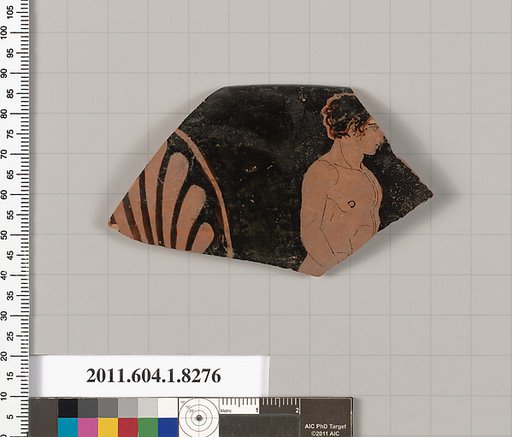 Terracotta rim fragment of a kylix (drinking cup)