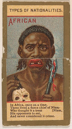 African, from Types of Nationalities (N240) issued by Kinney Bros.