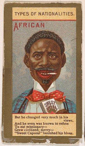 African, from Types of Nationalities (N240) issued by Kinney Bros.