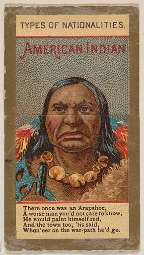 American Indian, from Types of Nationalities (N240) issued by Kinney Bros.