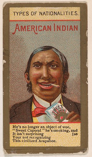 American Indian, from Types of Nationalities (N240) issued by Kinney Bros.