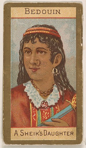 Bedouin, A Sheik's Daughter, from Types of Nationalities (N240) issued by Kinney Bros.