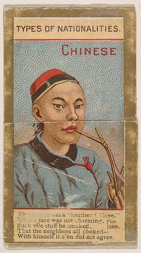 Chinese, from Types of Nationalities (N240) issued by Kinney Bros.