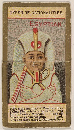 Egyptian, from Types of Nationalities (N240) issued by Kinney Bros.