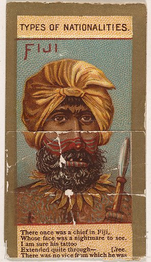 Fiji, from Types of Nationalities (N240) issued by Kinney Bros.