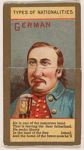 German, from Types of Nationalities (N240) issued by Kinney Bros.
