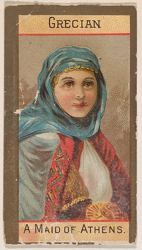 Greecian, A Maid of Athens, from Types of Nationalities (N240) issued by Kinney Bros.