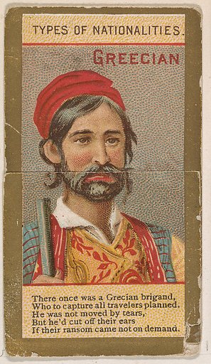 Greecian, from Types of Nationalities (N240) issued by Kinney Bros.
