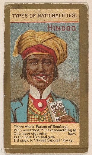 Hindoo, from Types of Nationalities (N240) issued by Kinney Bros.