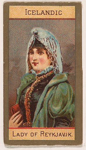 Icelandic, Lady of Reykjavik, from Types of Nationalities (N240) issued by Kinney Bros.