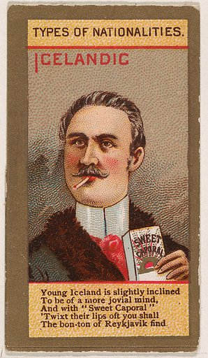 Icelandic, from Types of Nationalities (N240) issued by Kinney Bros.
