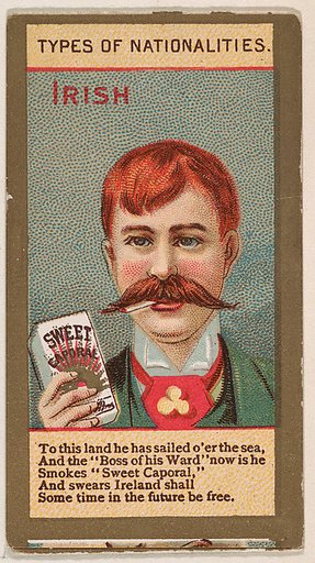 Irish, from Types of Nationalities (N240) issued by Kinney Bros.