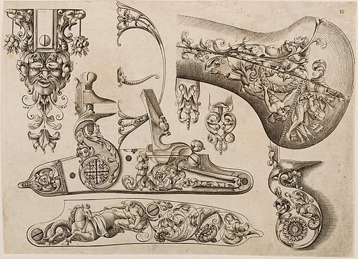 Plate Ten from Plusieurs Models des plus nouuelles manieres qui sont en usage en l'Art de Arquebuzerie