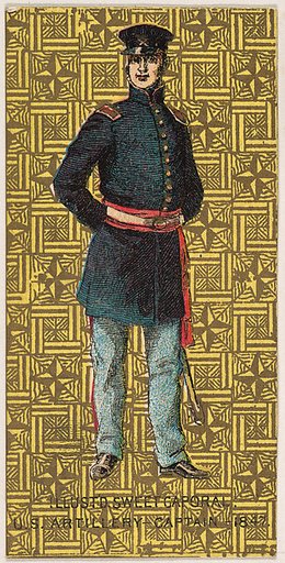 Captain, Artillery, United States Army, 1847, from the Military Series (N224) issued by Kinney Tobacco Company to promote Sweet Caporal Cigarettes