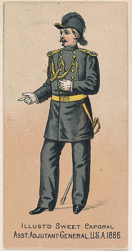 Assistant Adjutant-General, United States Army, 1886, from the Military Series (N224) issued by Kinney Tobacco Company to promote Sweet Caporal Cigarettes