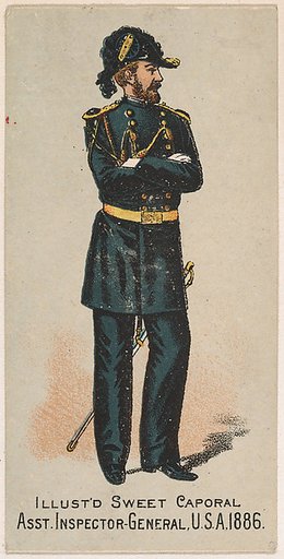 Assistant Inspector-General, United States Army, 1886, from the Military Series (N224) issued by Kinney Tobacco Company to promote Sweet Caporal Cigarettes