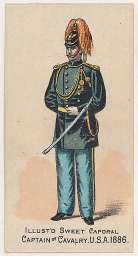 Captain of Cavalry, United States Army, 1886, from the Military Series (N224) issued by Kinney Tobacco Company to promote Sweet Caporal Cigarettes