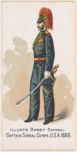 Captain, Signal Corps, United States Army, 1886, from the Military Series (N224) issued by Kinney Tobacco Company to promote Sweet Caporal Cigarettes