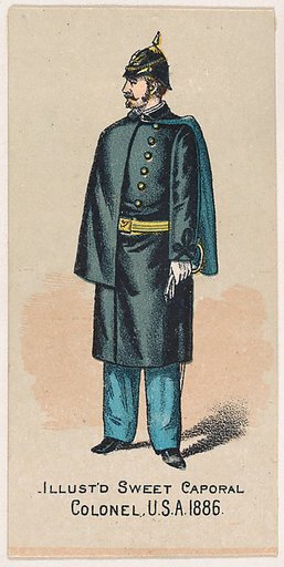 Colonel, United States Army, 1886, from the Military Series (N224) issued by Kinney Tobacco Company to promote Sweet Caporal Cigarettes