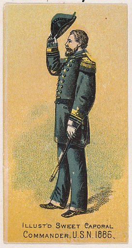 Commander, United States Navy, 1886, from the Military Series (N224) issued by Kinney Tobacco Company to promote Sweet Caporal Cigarettes