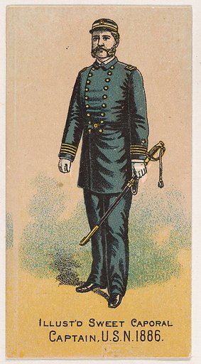 Captain, United States Navy, 1886, from the Military Series (N224) issued by Kinney Tobacco Company to promote Sweet Caporal Cigarettes