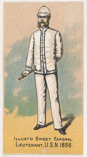 Lieutenant, United States Navy, 1886, from the Military Series (N224) issued by Kinney Tobacco Company to promote Sweet Caporal Cigarettes
