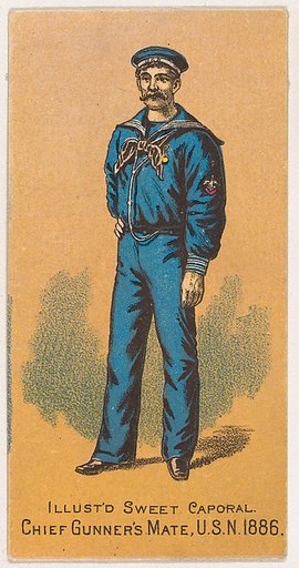 Chief Gummer's Mate, United States Navy, 1886, from the Military Series (N224) issued by Kinney Tobacco Company to promote Sweet Caporal Cigarettes