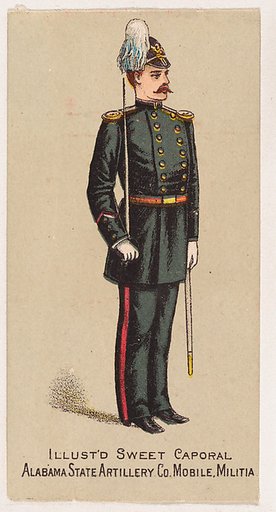 Alabama State Artillery Company, Mobile Militia, from the Military Series (N224) issued by Kinney Tobacco Company to promote Sweet Caporal Cigarettes