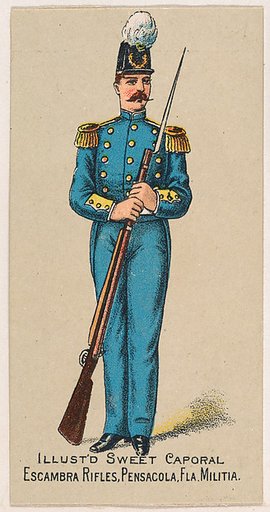 Escambra Rifles, Pensacola, Florida Militia, from the Military Series (N224) issued by Kinney Tobacco Company to promote Sweet Caporal Cigarettes