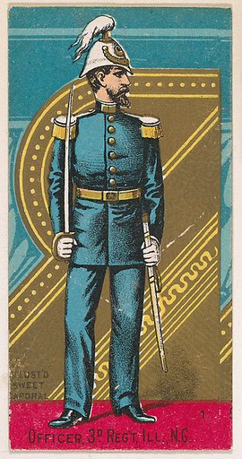 Officer, 3rd Regiment, Illinois, National Guard, from the Military Series (N224) issued by Kinney Tobacco Company to promote Sweet Caporal Cigarettes