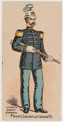 Private, Louisville Legion, Kentucky, from the Military Series (N224) issued by Kinney Tobacco Company to promote Sweet Caporal Cigarettes