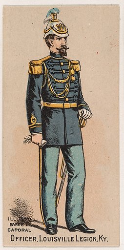 Officer, Louisville Legion, Kentucky, from the Military Series (N224) issued by Kinney Tobacco Company to promote Sweet Caporal Cigarettes