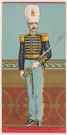 Officer, Louisville, Light Infantry, Kentucky, from the Military Series (N224) issued by Kinney Tobacco Company to promote Sweet Caporal Cigarettes