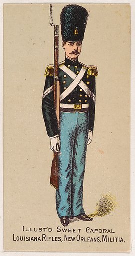 Louisville Rifles, New Orleans, Militia, from the Military Series (N224) issued by Kinney Tobacco Company to promote Sweet Caporal Cigarettes