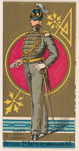 Officer, 2nd Battery, Maryland, National Guard, from the Military Series (N224) issued by Kinney Tobacco Company to promote Sweet Caporal Cigarettes
