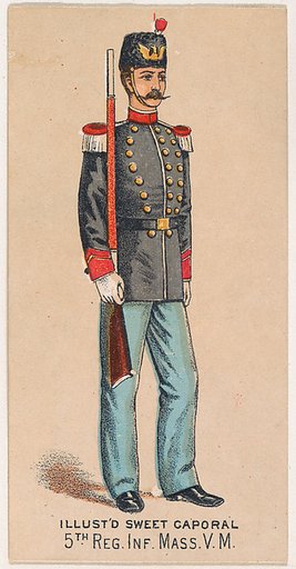 5th Regiment Inf., Massachusetts, V.M., from the Military Series (N224) issued by Kinney Tobacco Company to promote Sweet Caporal Cigarettes