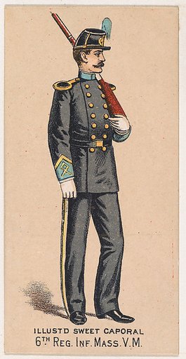 6th Regiment, Inf. Massachusetts, V.M., from the Military Series (N224) issued by Kinney Tobacco Company to promote Sweet Caporal Cigarettes