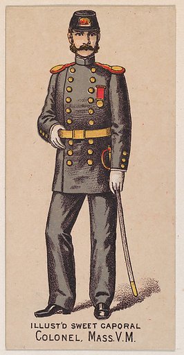 Colonel, Massachusetts, V.M., from the Military Series (N224) issued by Kinney Tobacco Company to promote Sweet Caporal Cigarettes