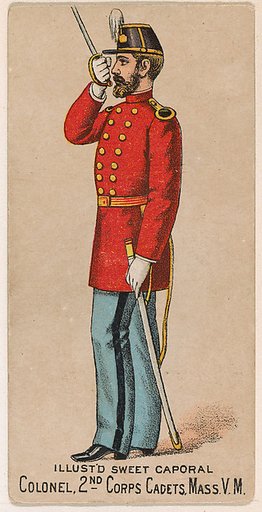 Colonel, 2nd Corps Cadets, Massachusetts, V.M., from the Military Series (N224) issued by Kinney Tobacco Company to promote Sweet Caporal Cigarettes