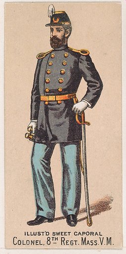 Colonel, 8th Regiment, Massachusetts, V.M., from the Military Series (N224) issued by Kinney Tobacco Company to promote Sweet Caporal Cigarettes