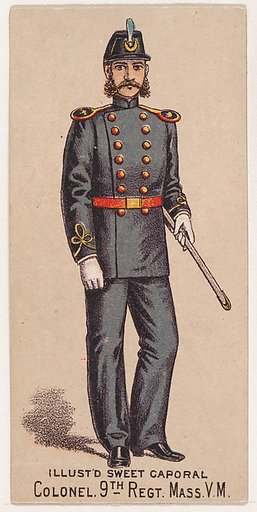 Colonel, 9th Regiment, Massachusetts, V.M., from the Military Series (N224) issued by Kinney Tobacco Company to promote Sweet Caporal Cigarettes