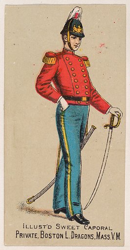 Private, Boston L. Dragons, Massachusetts, V.M., from the Military Series (N224) issued by Kinney Tobacco Company to promote Sweet Caporal Cigarettes