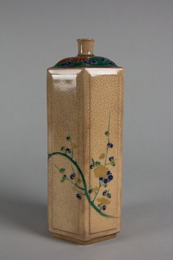 Bottle Decorated with "Three Friends" Pine, Bamboo and Plum